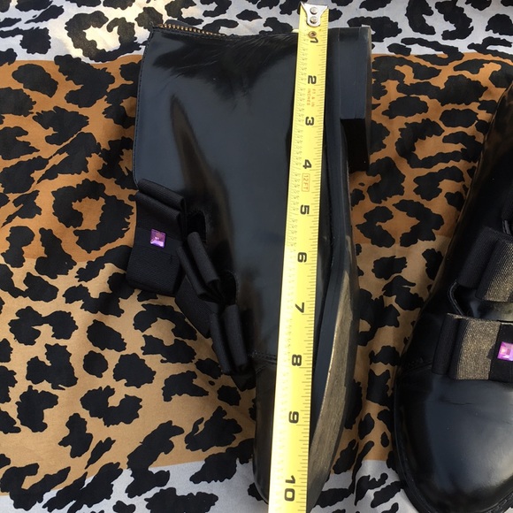 F-troupe Black Bow Faux Crystal Shoes Sz 40 Fits US 9 or 9.5 - Picture 10 of 11